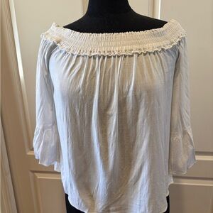 Lilly Pulitzer White Off-Shoulder Blouse